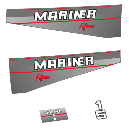 Adhesivos Mariner 15HP Quince 1991-1996 dos tiempos motor fueraborda pegatinas en vinilo