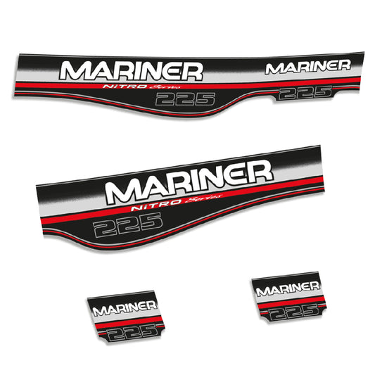 Adhesivos Mariner 225HP Nitro series 1994-1998 motor fueraborda pegatinas en vinilo