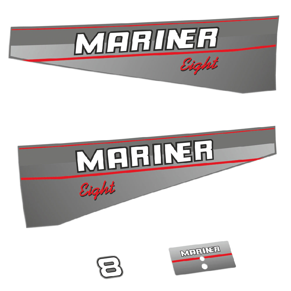 Adhesivos Mariner 8HP Ocho 1991-1996 dos tiempos motor fueraborda pegatinas en vinilo