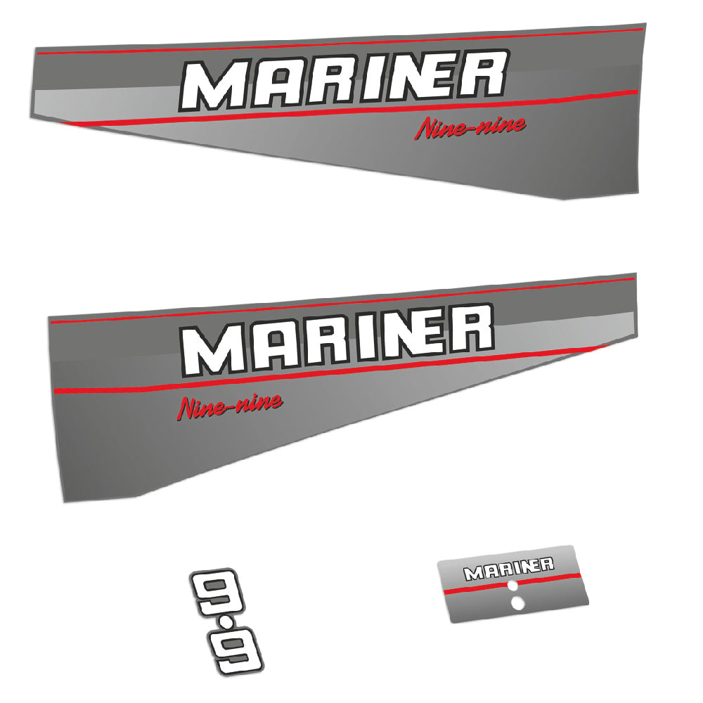 Adhesivos Mariner 9.9HP Nueve-Nueve 1991-1996 dos tiempos motor fueraborda pegatinas en vinilo
