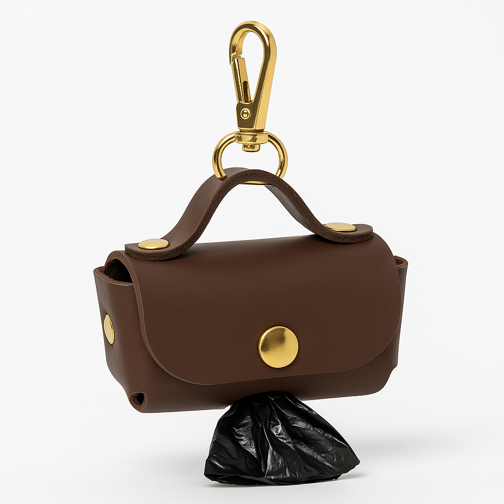 Bolsa piel dispensador para bolsas de las cacas personalizado