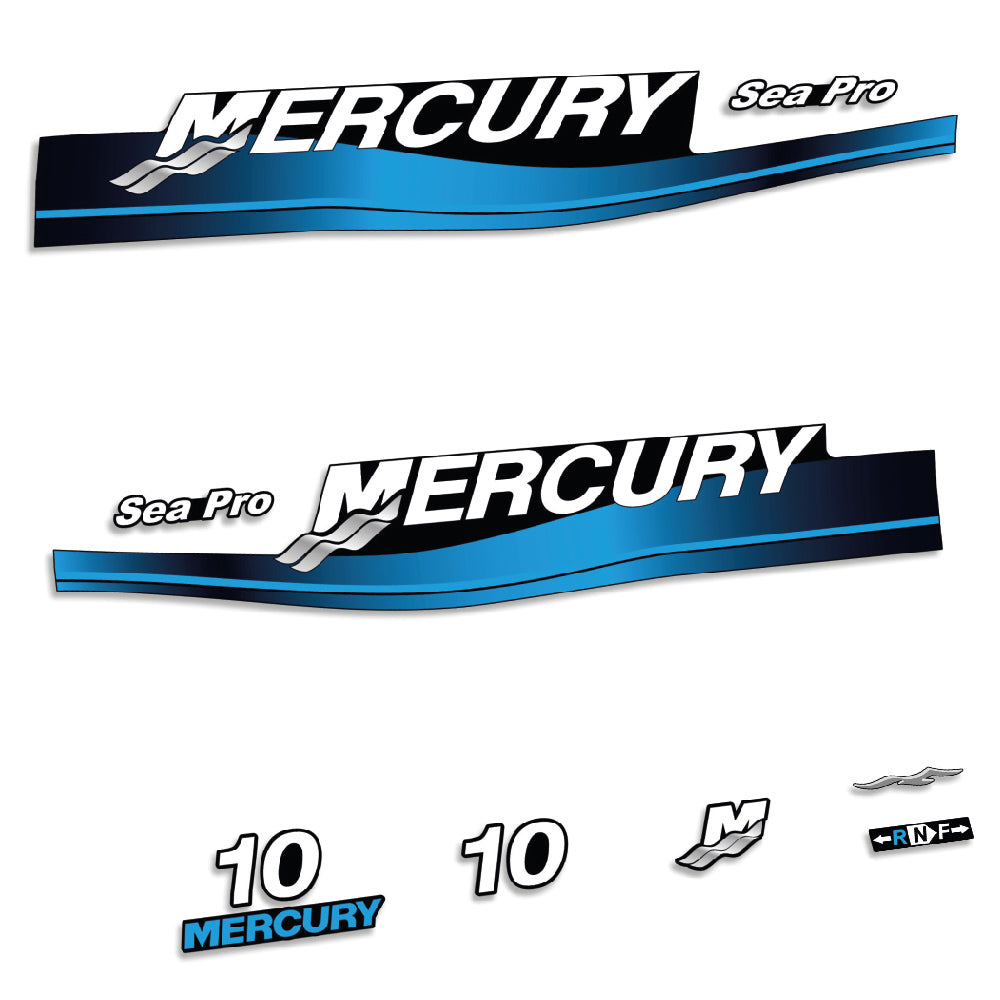 Adhesivos Mercury 10HP Dos tiempos Sea Pro 1999-2006 motor fueraborda pegatinas en vinilo
