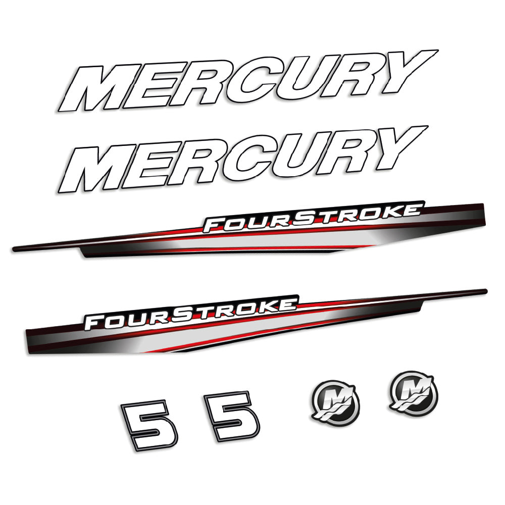 Adhesivos Mercury 5HP Cuatro tiempos 2013-2017 motor fueraborda pegatinas en vinilo