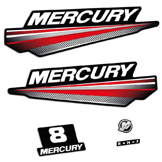 Adhesivos Mercury 8HP Dos tiempos nuevo modelo motor fueraborda pegatinas en vinilo