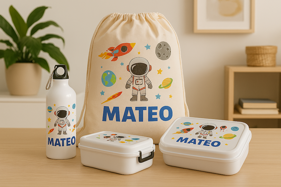 Pack Escolar Personalizado - Mochila, Botella y Fiambreras