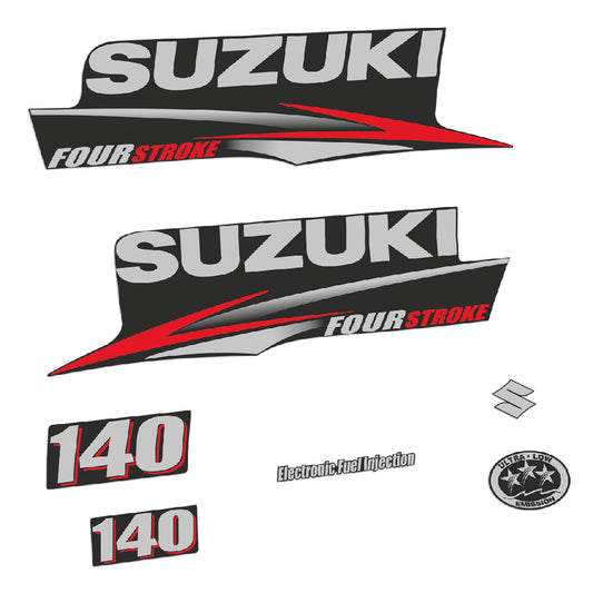 Adhesivos Suzuki DF140 140HP Cuatro tiempos 2010-2013 motor fueraborda pegatinas en vinilo