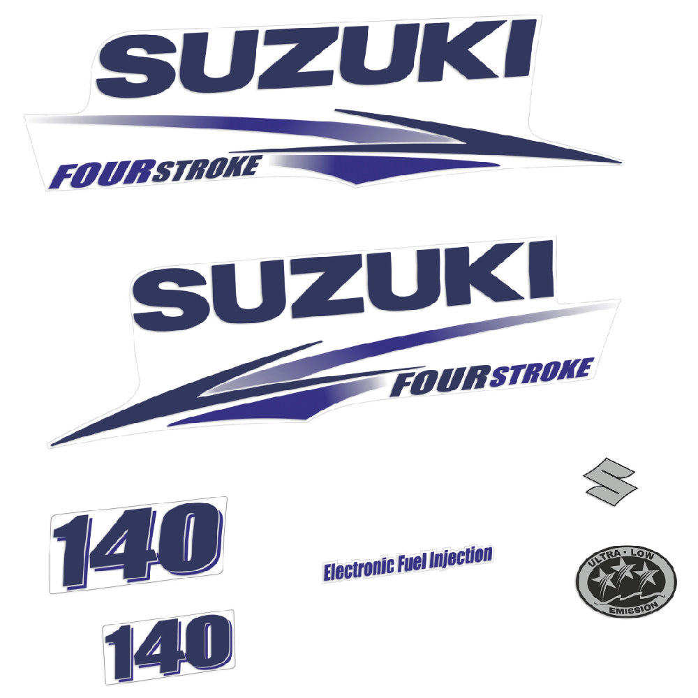 Adhesivos Suzuki DF140 140HP Cuatro tiempos carenado blanco 2010-2013 motor fueraborda pegatinas en vinilo