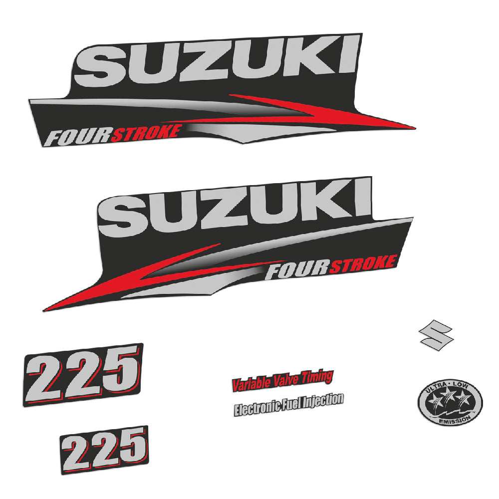 Adhesivos Suzuki DF225 225HP Cuatro tiempos 2010-2013 motor fueraborda pegatinas en vinilo