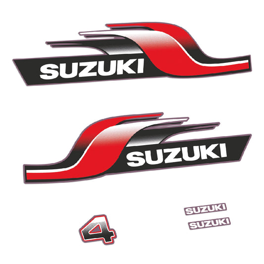 Adhesivos Suzuki DT4 4HP Dos tiempos 1998 motor fueraborda pegatinas en vinilo