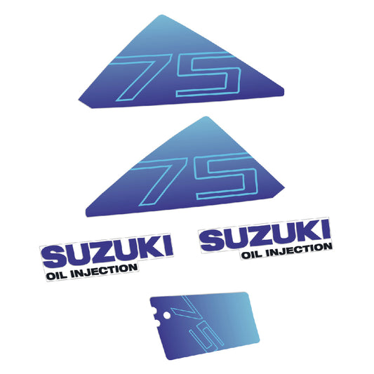 Adhesivos Suzuki DT75 75HP Dos tiempos inyección de aceite motor fueraborda pegatinas en vinilo