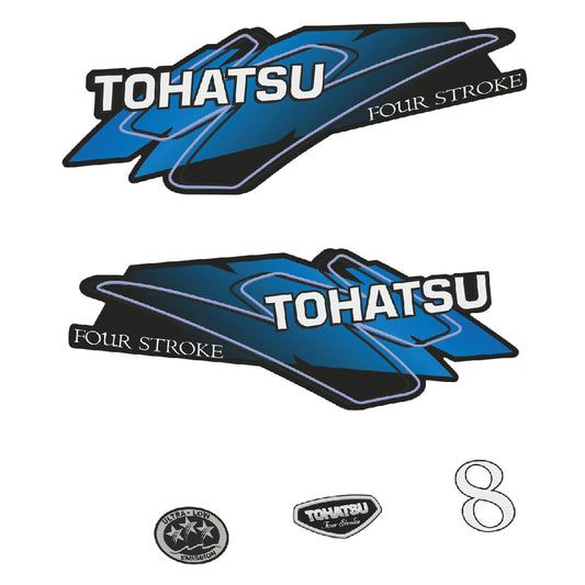 Adhesivos Tohatsu 8HP Cuatro tiempos motor fueraborda pegatinas en vinilo