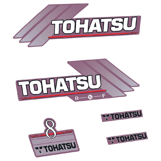 Adhesivos Tohatsu 8HP Dos tiempos 1996-2005 motor fueraborda pegatinas en vinilo