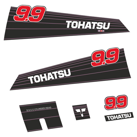 Adhesivos Tohatsu 9.9HP 1990-2002 motor fueraborda pegatinas en vinilo