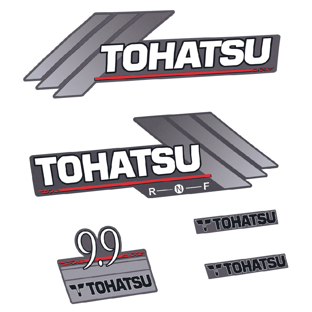 Adhesivos Tohatsu 9.9HP Dos tiempos 1996-2005 motor fueraborda pegatinas en vinilo