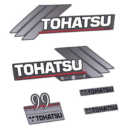 Adhesivos Tohatsu 9.9HP Dos tiempos 1996-2005 motor fueraborda pegatinas en vinilo