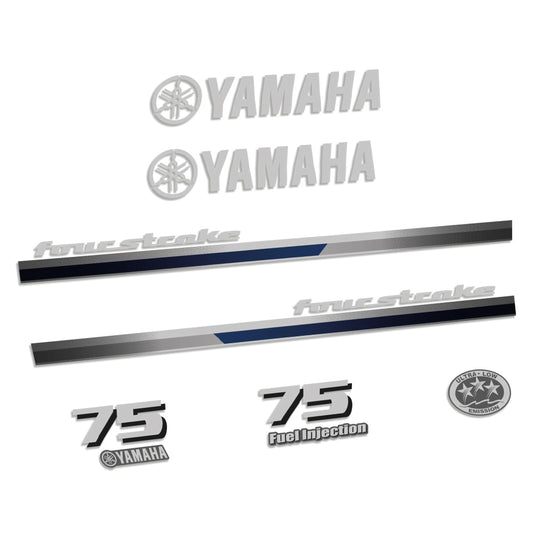 Adhesivos Yamaha 75HP Cuatro tiempos 2013 motor fueraborda pegatinas en vinilo