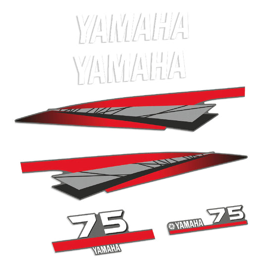 Adhesivos Yamaha 75HP Dos tiempos motor fueraborda pegatinas en vinilo
